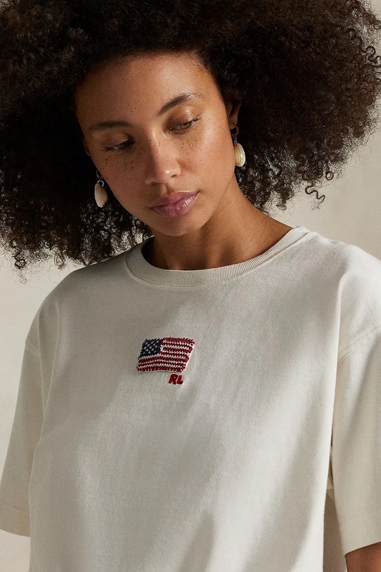 Pamučna majica Polo Ralph Lauren bijela 211973129