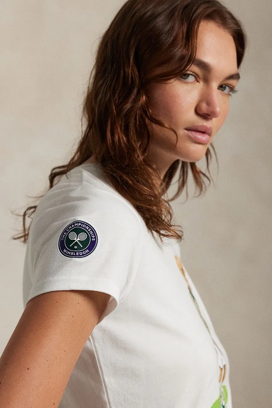Хлопковая футболка Polo Ralph Lauren Wimbledon Collection белый 211970505