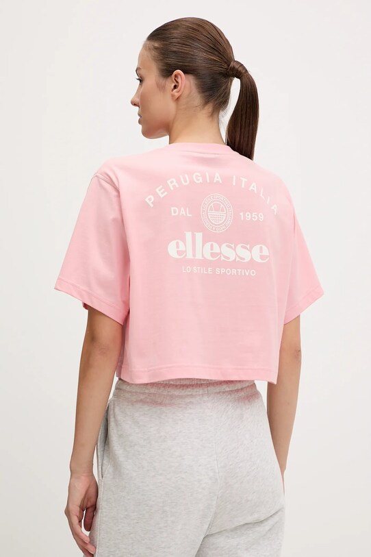 Odzież Ellesse t-shirt bawełniany Marcialla SGZ21801 różowy