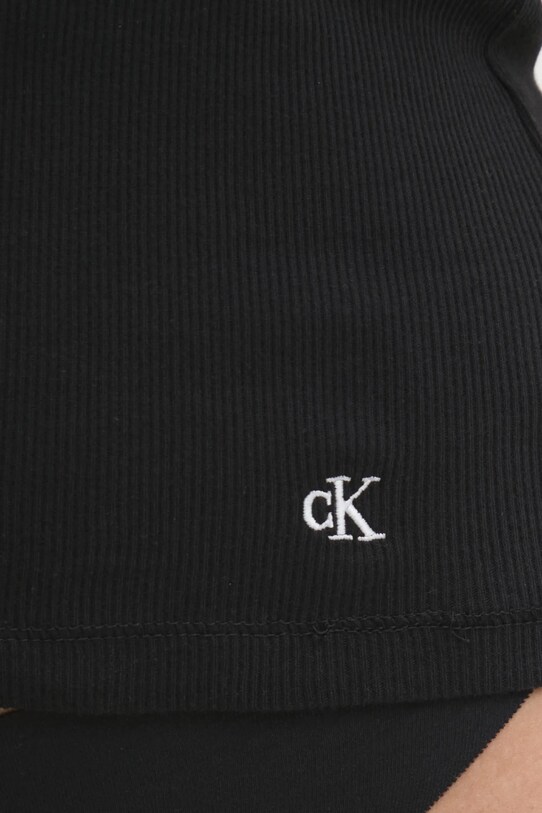 Памучен топ Calvin Klein Underwear (3 броя) черен LV00QS7493
