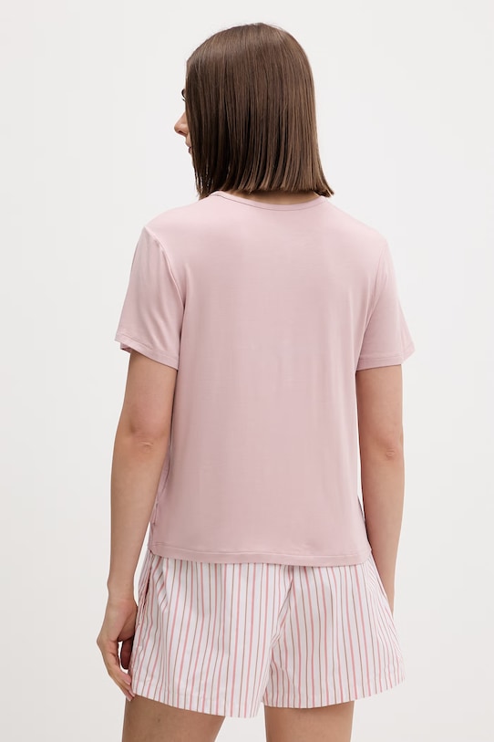 Calvin Klein Underwear T-shirt piżamowy damski z modalu LV00QS7435 różowy AA00