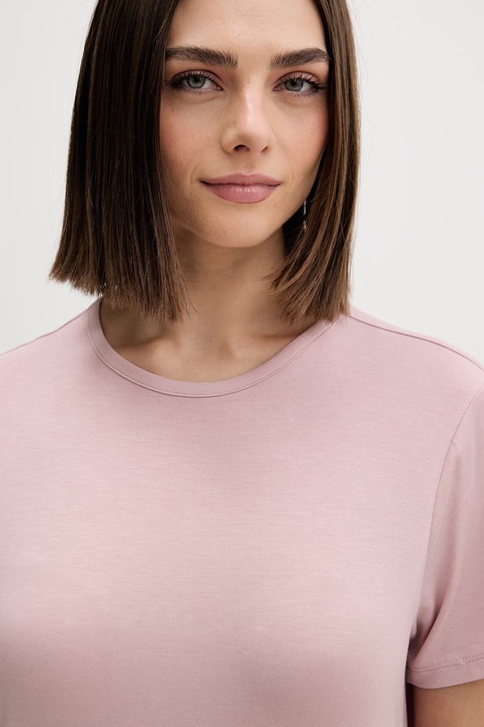 Odzież Calvin Klein Underwear T-shirt piżamowy damski z modalu LV00QS7435 różowy