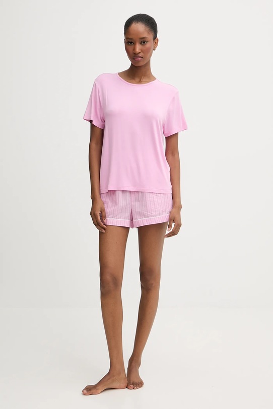 Calvin Klein Underwear t-shirt piżamowy LV00QS7435 fioletowy AA00