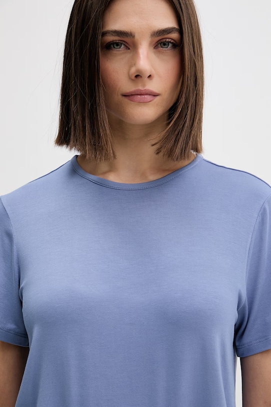 Odzież Calvin Klein Underwear T-shirt piżamowy damski z modalu LV00QS7435 niebieski