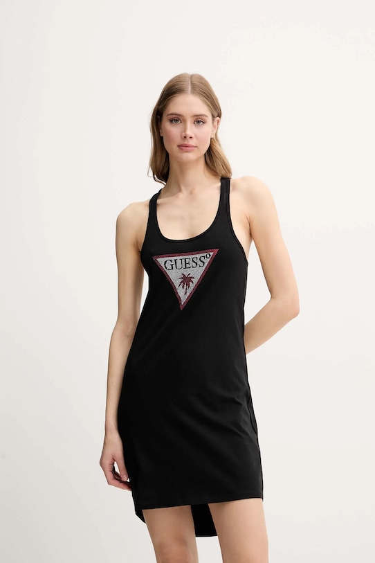 Guess rochie de plajă din bumbac negru E5GP01.I3Z14