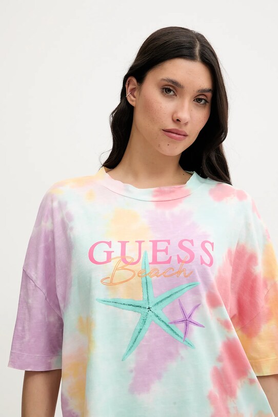 Дрехи Памучна тениска Guess E5GI00.K8G01 многоцветен