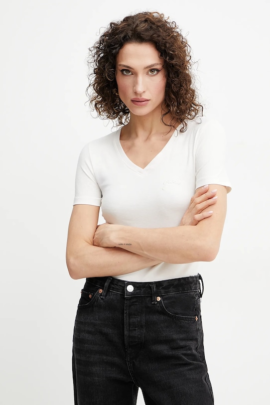 Guess tricou imprimeu bej O5GI00.KBBU1