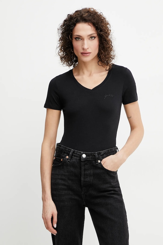 Guess tricou imprimeu negru O5GI00.KBBU1