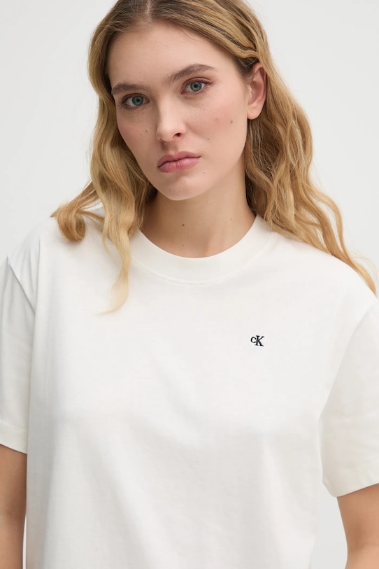 Calvin Klein Jeans t-shirt in cotone beige J20J225238