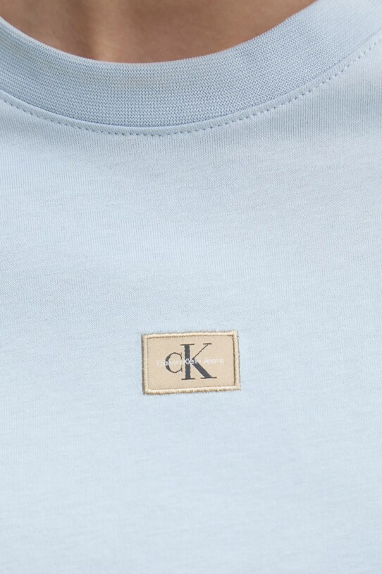 Хлопковая футболка Calvin Klein Jeans J20J225243 голубой