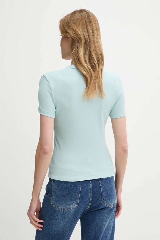 Kratka majica Calvin Klein Jeans J20J225245 turkizna SS25