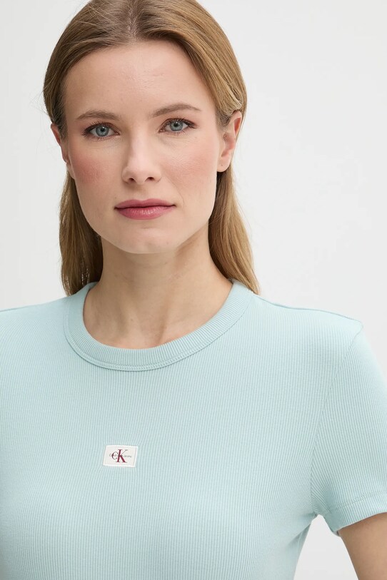 Oblačila Kratka majica Calvin Klein Jeans J20J225245 turkizna