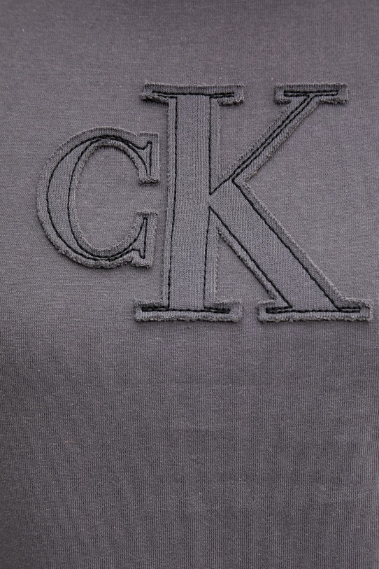 Βαμβακερό μπλουζάκι Calvin Klein Jeans γκρί J20J225256