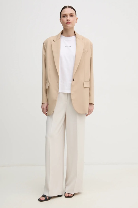 Бавовняна футболка Calvin Klein Jeans J20J225261 білий SS25