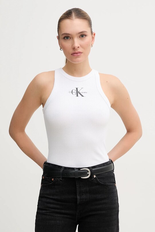 Топ Calvin Klein Jeans slim білий J20J225301