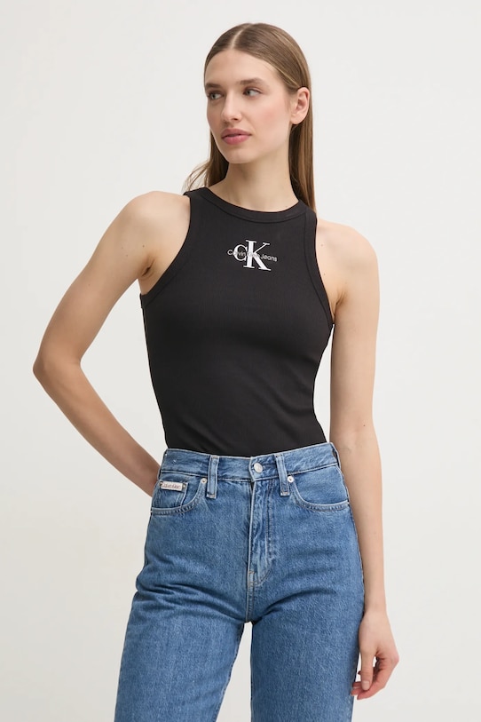 Топ Calvin Klein Jeans slim чёрный J20J225301