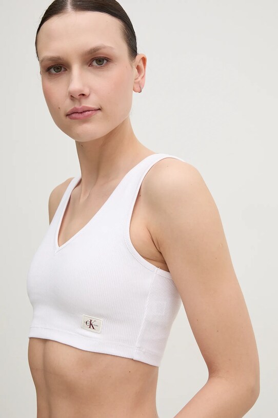 Calvin Klein Jeans top biały J20J225308