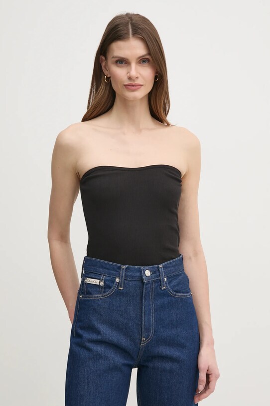 Calvin Klein Jeans top uni negru J20J225310