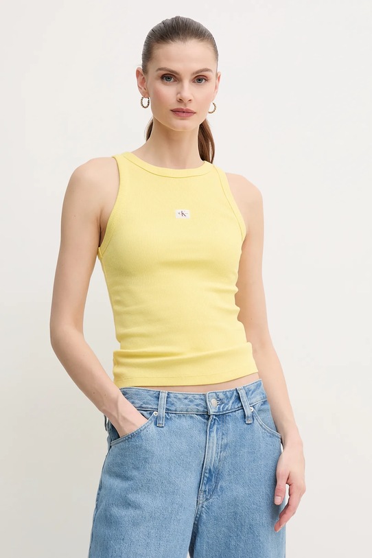 Top Calvin Klein Jeans natpis zlatna J20J225311