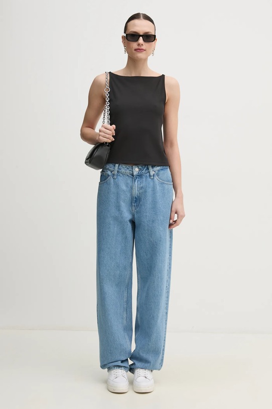 Top Calvin Klein Jeans J20J225314 čierna SS25