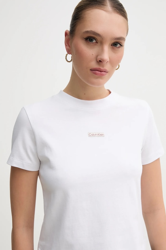 Calvin Klein Jeans tricou din bumbac alb J20J225524