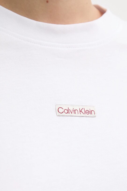Calvin Klein Jeans tricou din bumbac J20J225524 alb