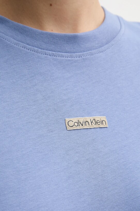 Bombažna kratka majica Calvin Klein Jeans J20J225524 modra