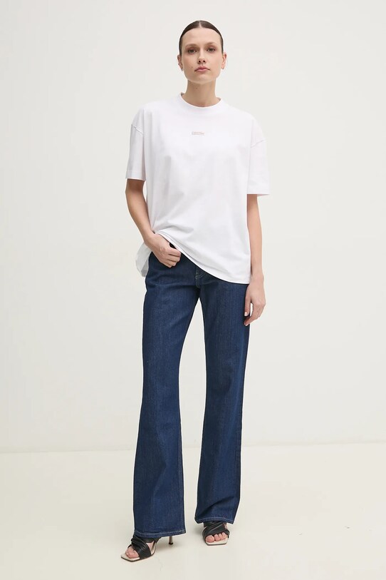 Памучна тениска Calvin Klein Jeans J20J225539 бял SS25