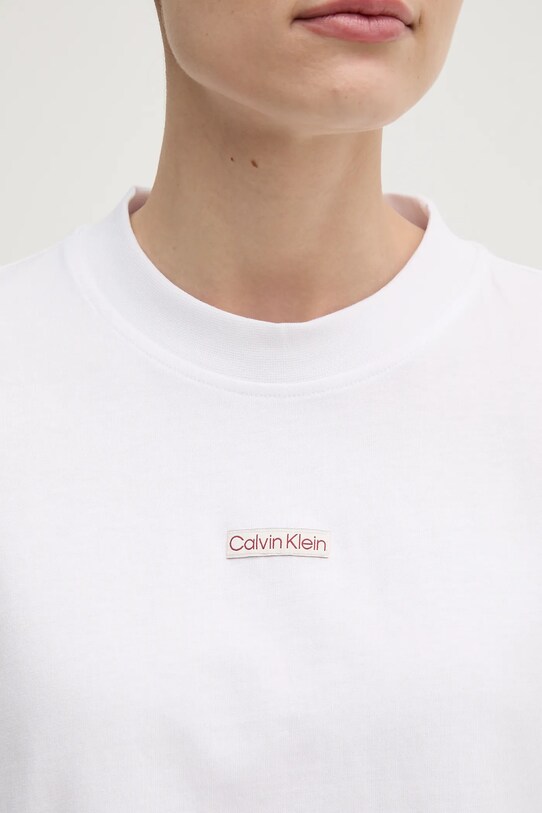 Памучна тениска Calvin Klein Jeans J20J225539 бял