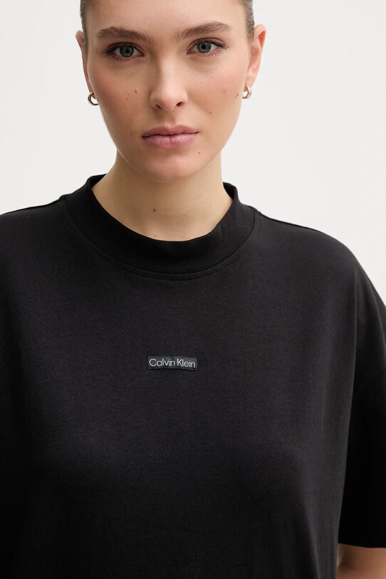 Хлопковая футболка Calvin Klein Jeans чёрный J20J225539