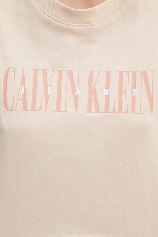 Calvin Klein Jeans tricou din bumbac J20J225578 bej