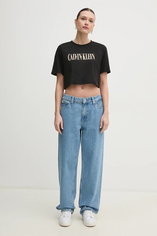 Calvin Klein Jeans t-shirt in cotone J20J225578 nero SS25