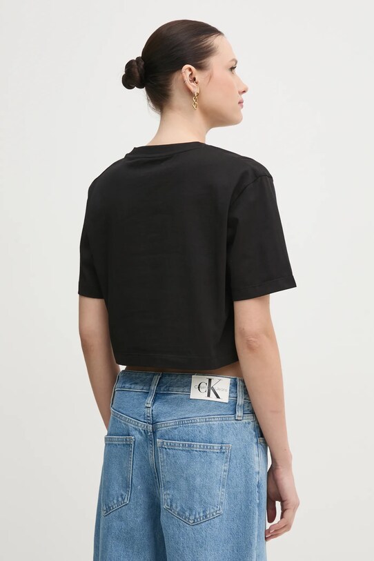 Odzież Calvin Klein Jeans t-shirt bawełniany J20J225578 czarny