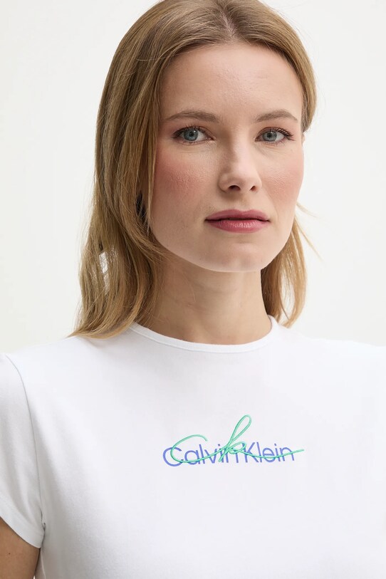 Дрехи Тениска Calvin Klein Jeans LV047B828G бял