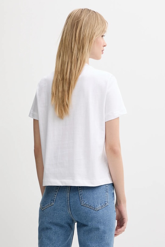 Bavlněné tričko Calvin Klein Jeans LV047B851G bílá SS25