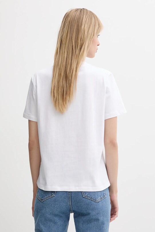 Bavlnené tričko Calvin Klein Jeans LV047B865G biela SS25