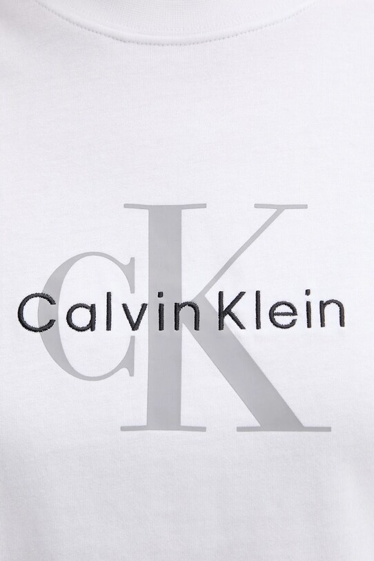 Bavlnené tričko Calvin Klein Jeans biela LV047B865G