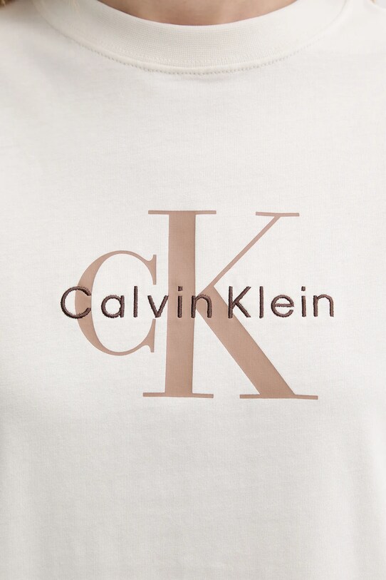 Calvin Klein Jeans t-shirt bawełniany beżowy LV047B865G