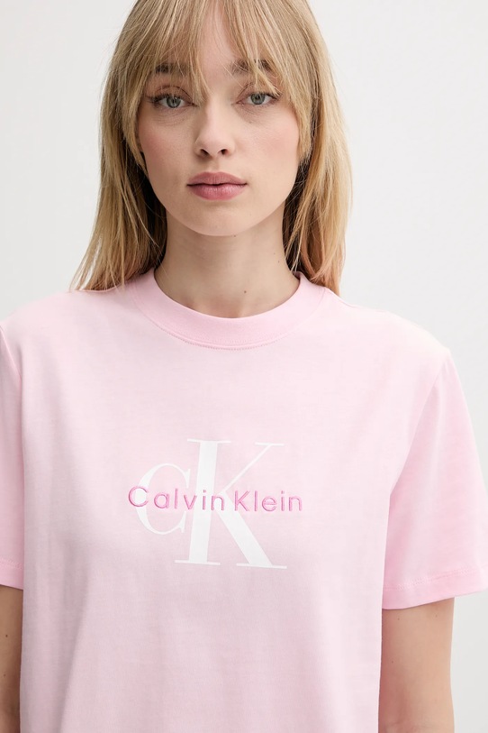 Odzież Calvin Klein Jeans t-shirt damski bawełniany LV047B865G różowy