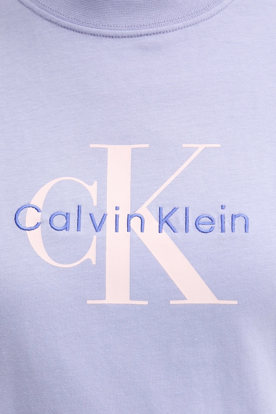 Βαμβακερό μπλουζάκι Calvin Klein Jeans μωβ LV047B865G