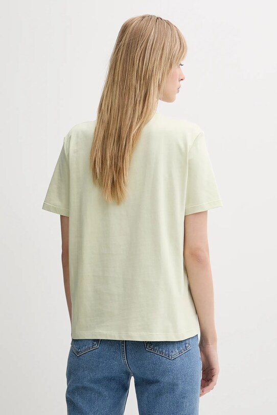 Бавовняна футболка Calvin Klein Jeans LV047B865G зелений SS25