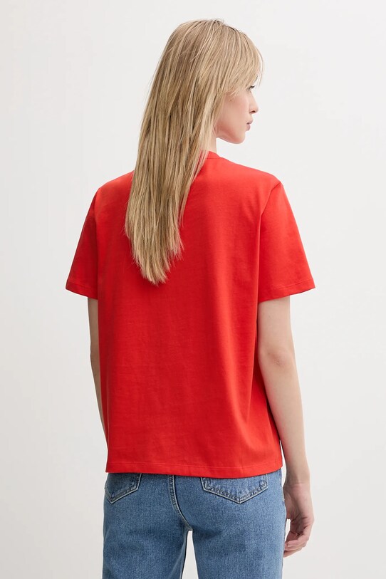 Bavlnené tričko Calvin Klein Jeans LV047B865G červená SS25