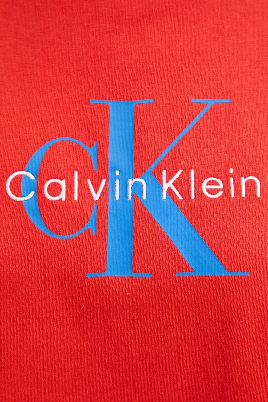 Bavlnené tričko Calvin Klein Jeans červená LV047B865G