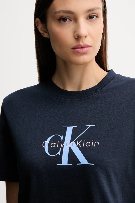 Oblečení Bavlněné tričko Calvin Klein Jeans LV047B865G námořnická modř