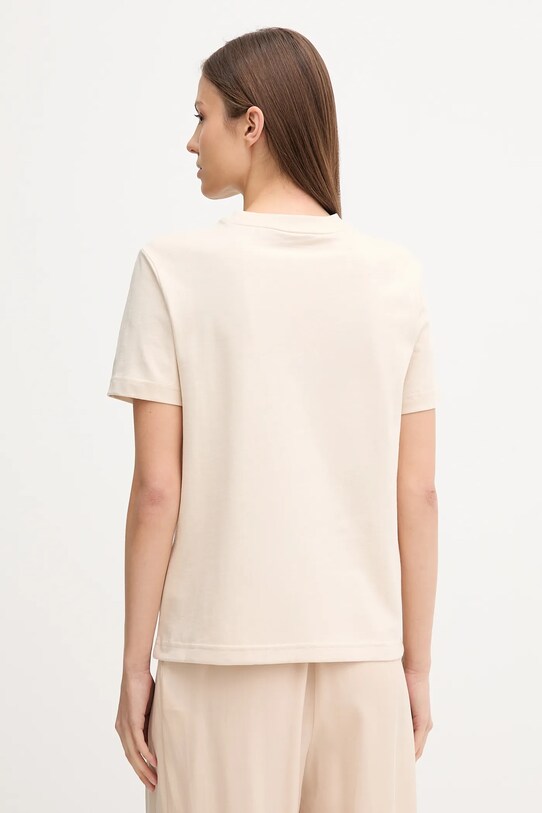 Памучна тениска Calvin Klein Jeans LV047B865G бежов SS25