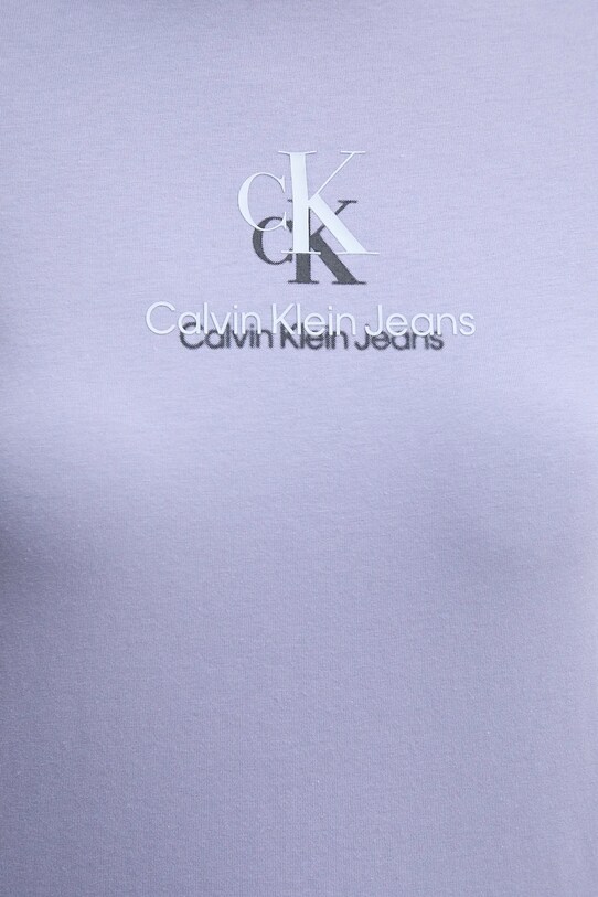 Бавовняна футболка Calvin Klein Jeans J20J225545 фіолетовий