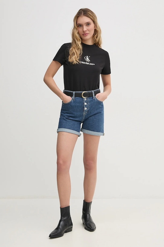 Calvin Klein Jeans t-shirt bawełniany J20J225545 czarny SS25