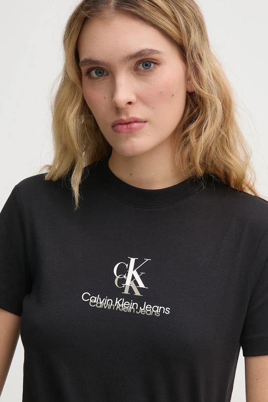 Calvin Klein Jeans t-shirt bawełniany czarny J20J225545