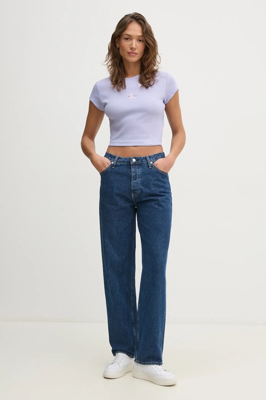 Calvin Klein Jeans t-shirt LV047AB802 violetto AW25