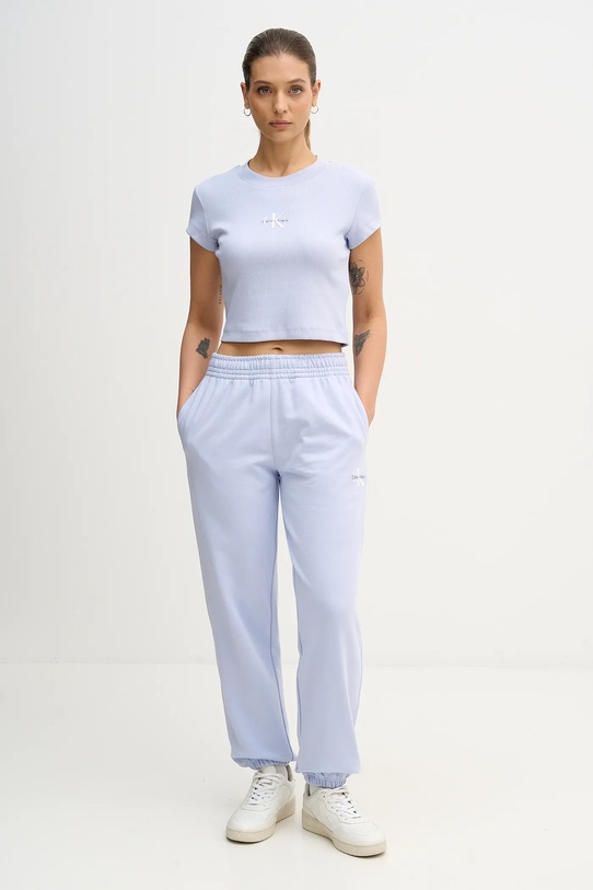 Tričko Calvin Klein Jeans LV047AB802 modrá AW25